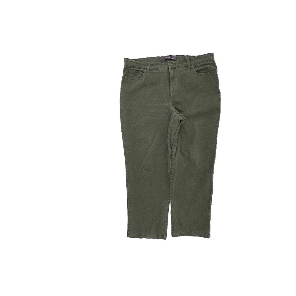 Gloria Vanderbilt Amanda Straight Leg Women's size 16P Green Denim jeans